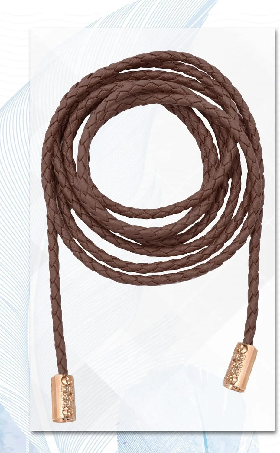 TeeYee Women PU Leather Knitted Waist String Belt/Rope/Chain Long Boho Wrap Skinny Belt