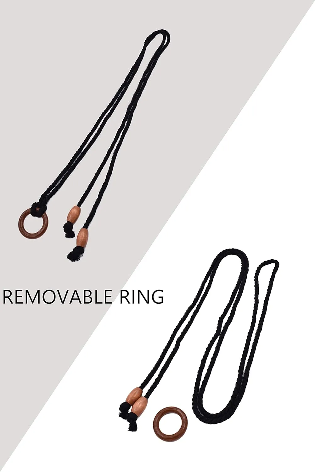 TeeYee Women's Tassel Wasit Rope Cotton Belt Simple Style Skinny Woven Chain for Jeans Skirt Dress