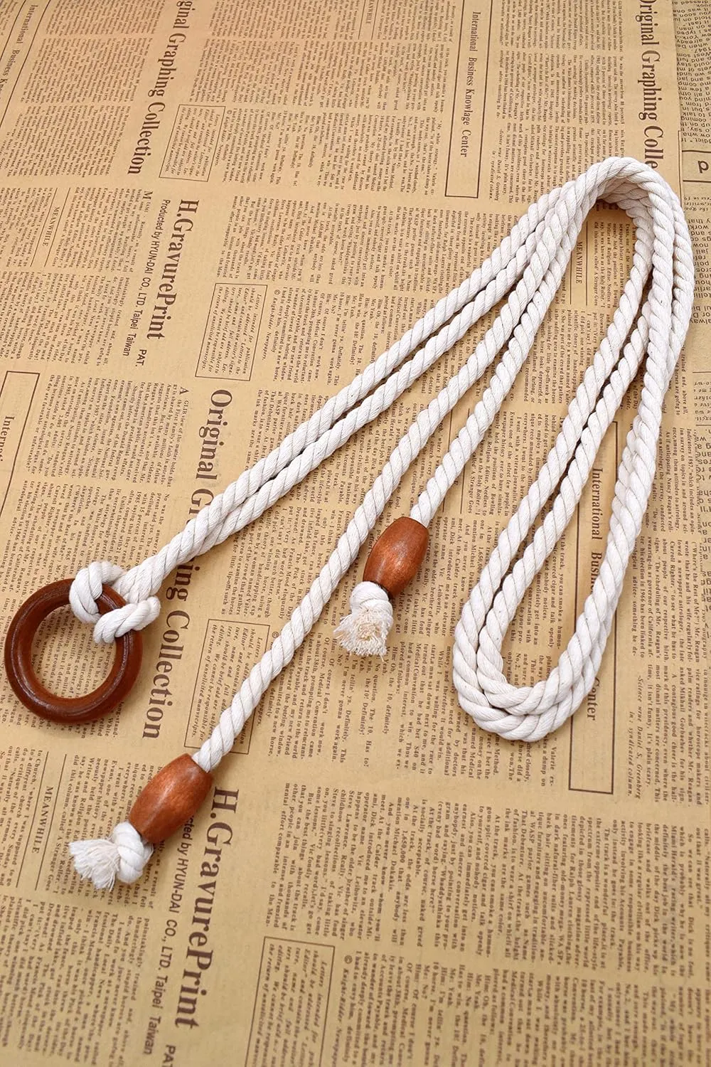 TeeYee Women's Tassel Wasit Rope Cotton Belt Simple Style Skinny Woven Chain for Jeans Skirt Dress