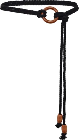 TeeYee Women's Tassel Wasit Rope Cotton Belt Simple Style Skinny Woven Chain for Jeans Skirt Dress