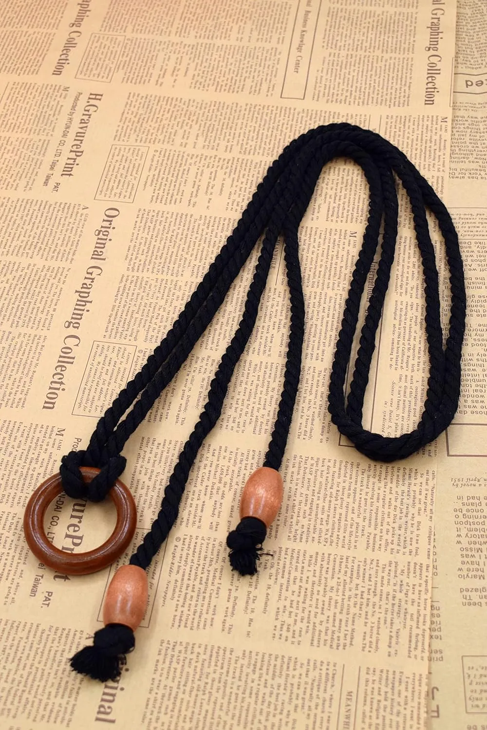 TeeYee Women's Tassel Wasit Rope Cotton Belt Simple Style Skinny Woven Chain for Jeans Skirt Dress