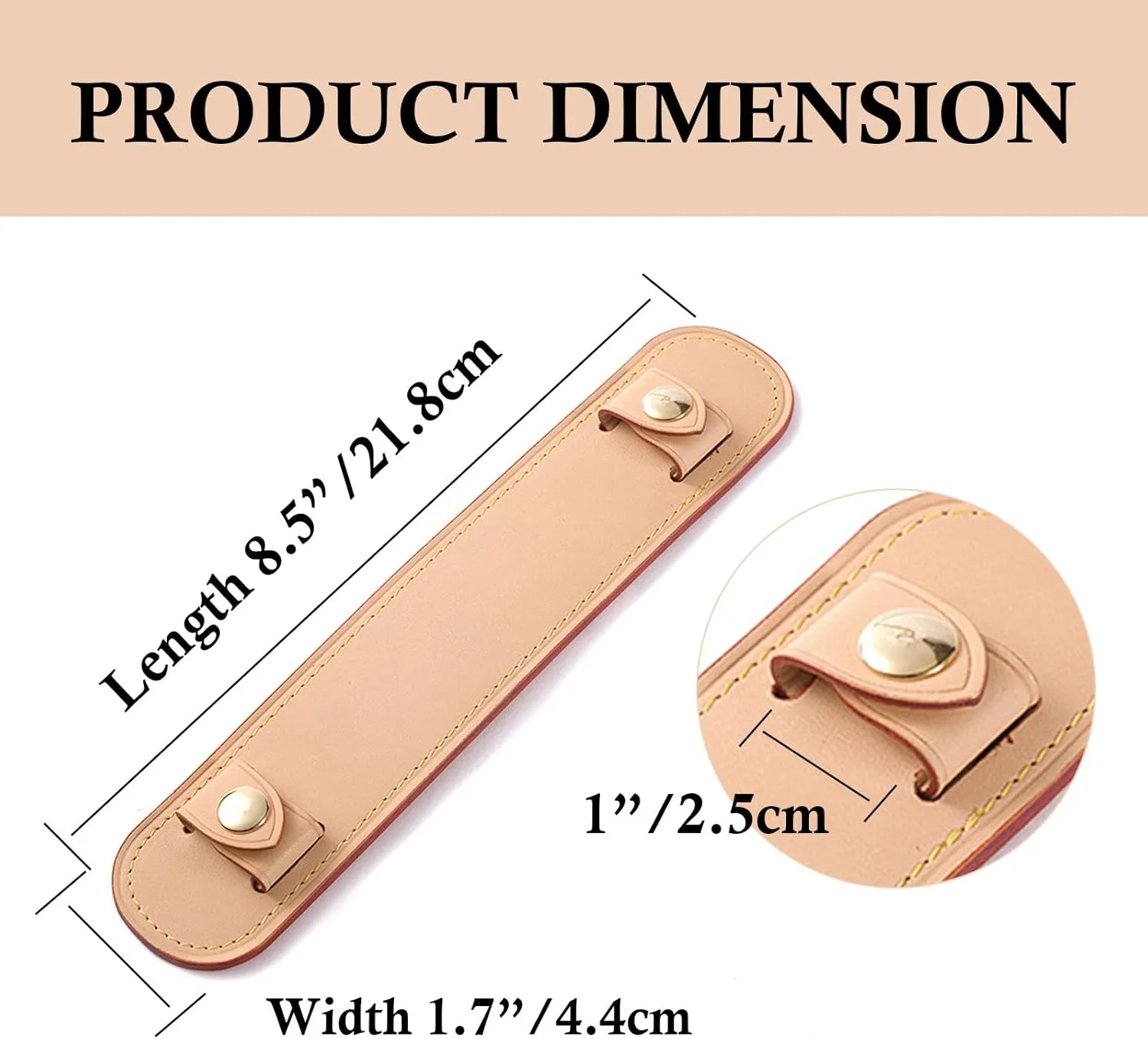 Tote Bag Strap Pad, Genuine Leather Purse Shoulder Strap Pad for Never-full PM MM GM