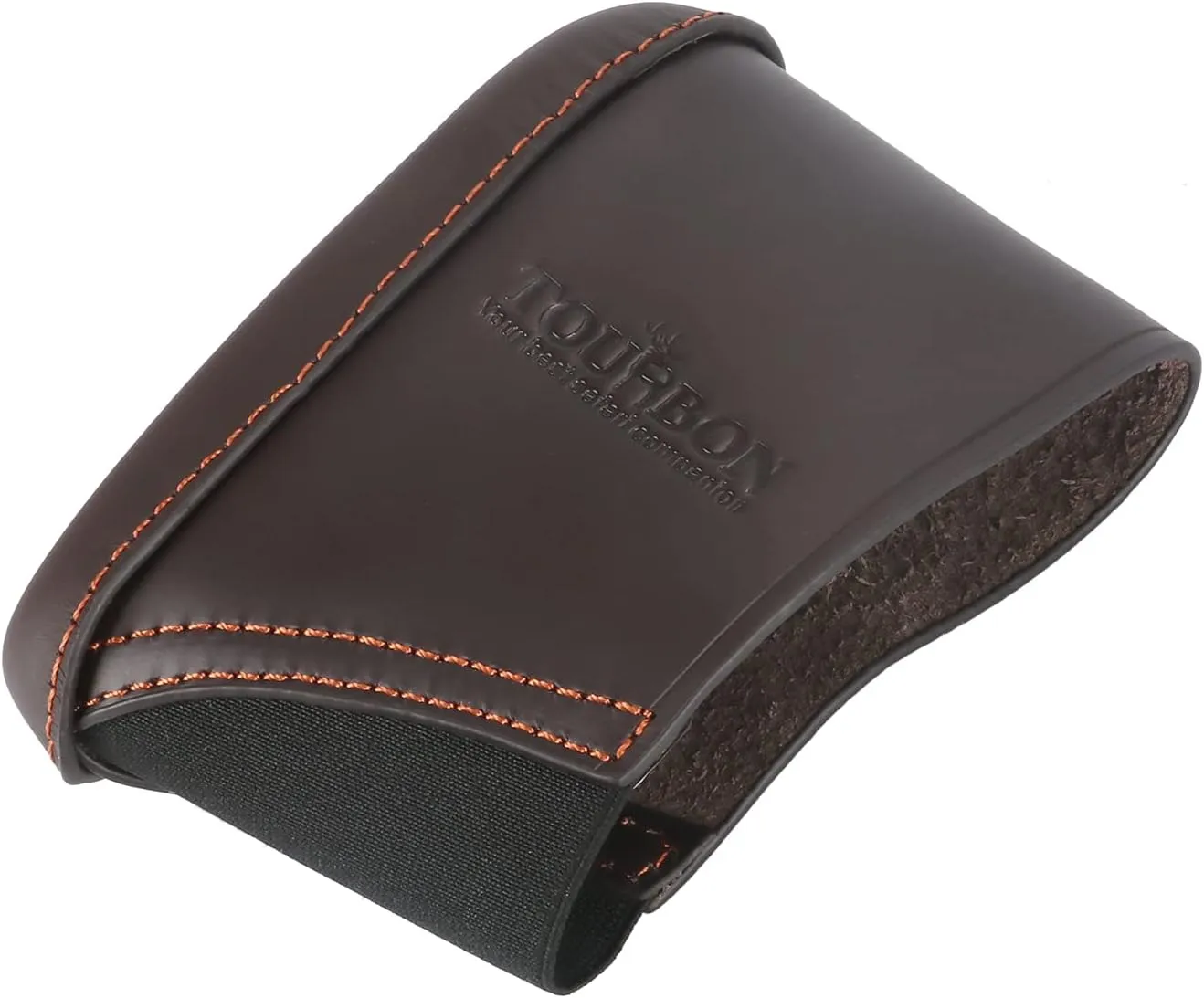 TOURBON Hunting Shooting Genuine Leather Recoil Sleeve Slip On Shotgun Shoulder Recoil Pad