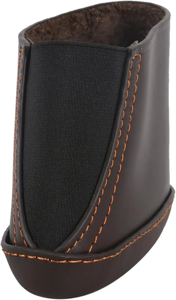 TOURBON Hunting Shooting Genuine Leather Recoil Sleeve Slip On Shotgun Shoulder Recoil Pad