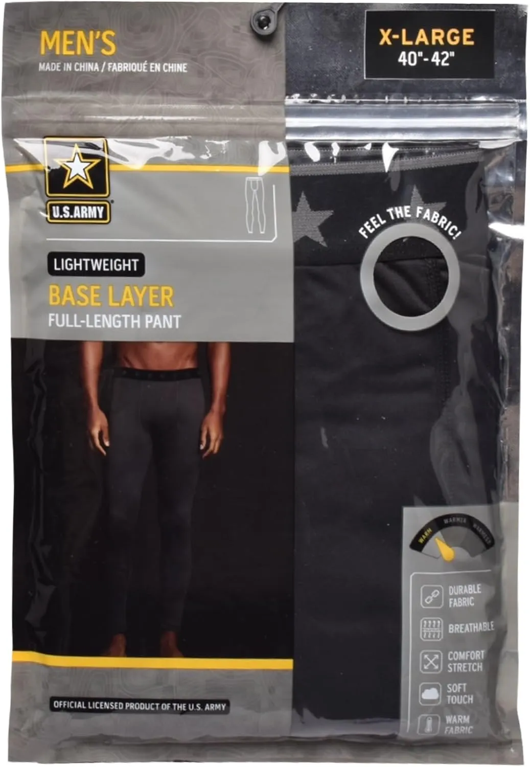 U.S. Army Men's 1pk Army Baselayer Bottom