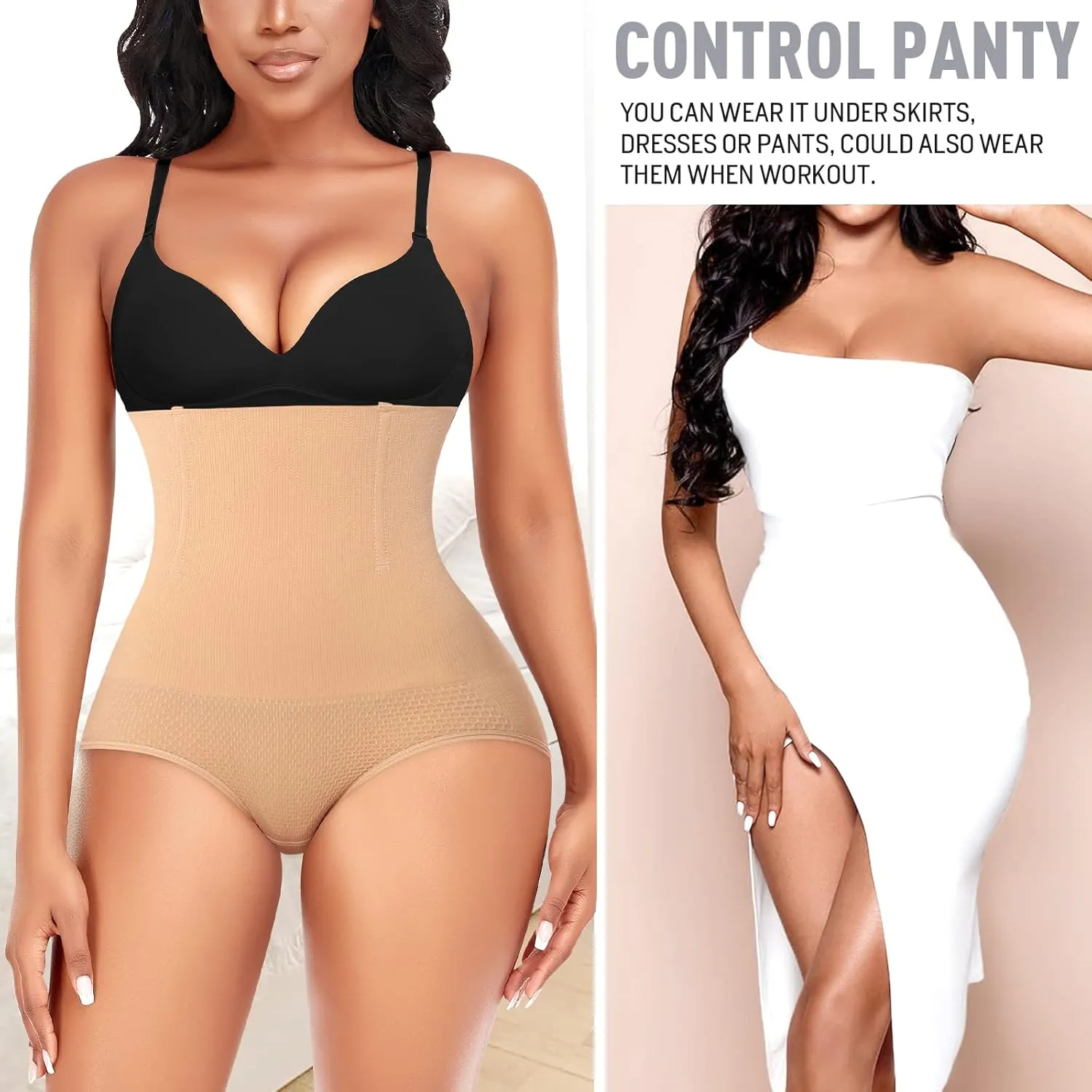 Werena Tummy Control Shapewear Panties for Women High Waist Cincher Shaping Underwear Body Shaper Panty Girdle