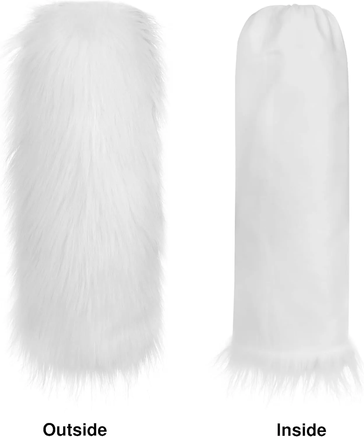 Women's Fluffy Faux Fur Leg Warmers Fuzzy Winter Leg Coverings Boot Accessories for Christmas Halloween Costume