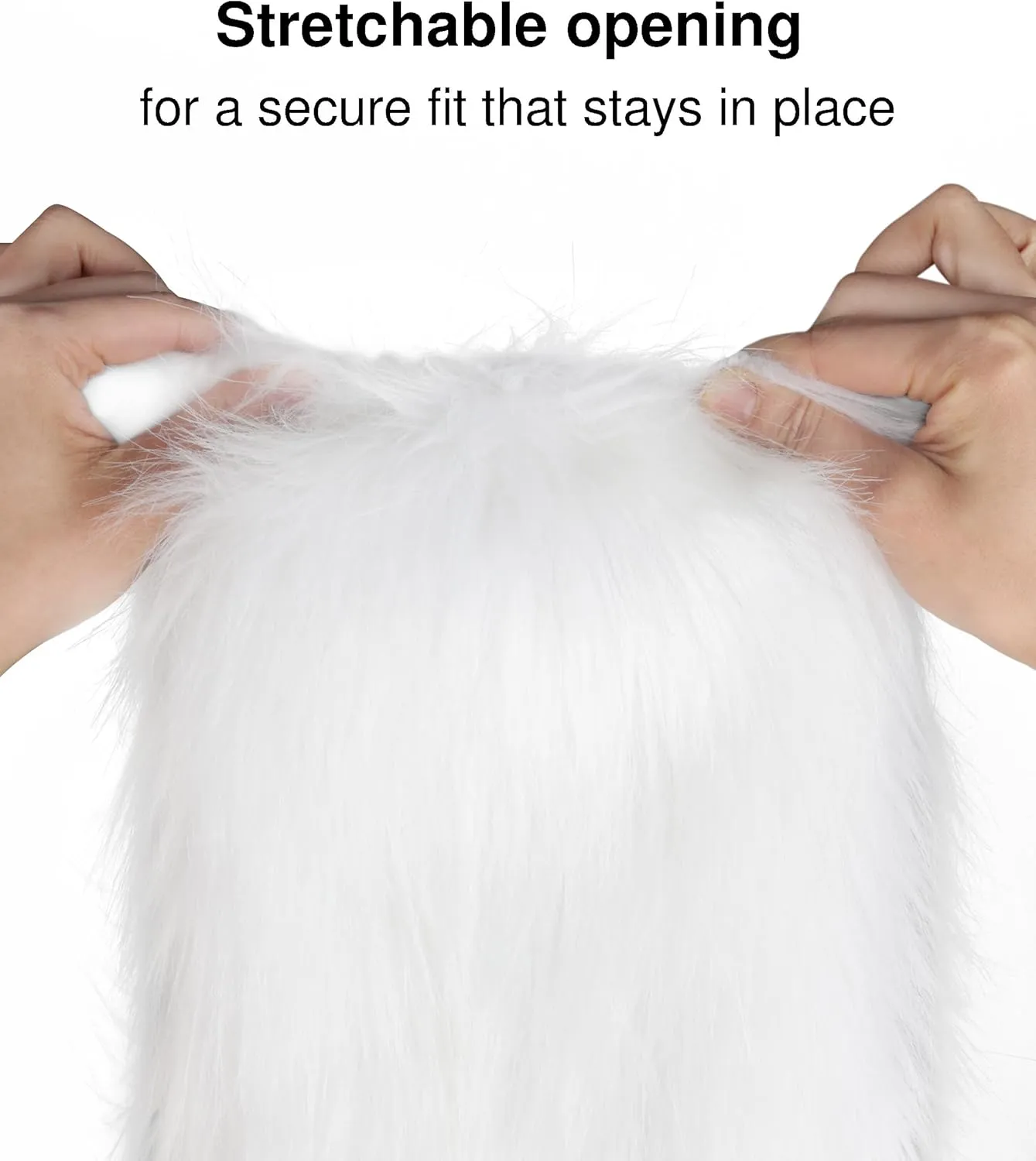 Women's Fluffy Faux Fur Leg Warmers Fuzzy Winter Leg Coverings Boot Accessories for Christmas Halloween Costume