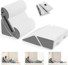 Yojoker 6pcs Orthopedic Bed Wedge Pillow Set for Post Surgery, Memory Foam for Sleeping, Back and Leg Pain Relief Comfortable & Adjustable Support Pillows-Anti Snoring, Heartburn