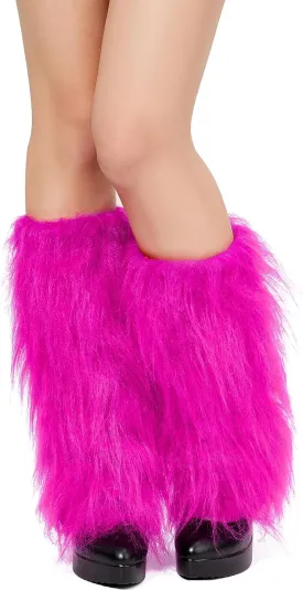 Zando Women Y2K Fur Leg Warmers Soft Furry Leg Warmers for Women Winter Fluffy Boot Cuffs Covers Halloween Santa Costume